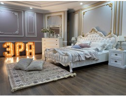 Спальня Натали с 6-створчатым шкафом, белая