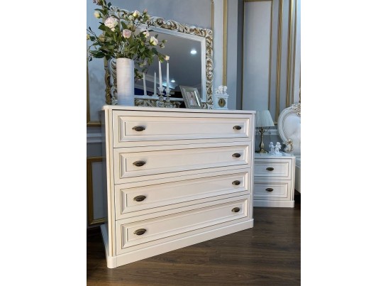 Спальня Натали с 6-створчатым шкафом, белая