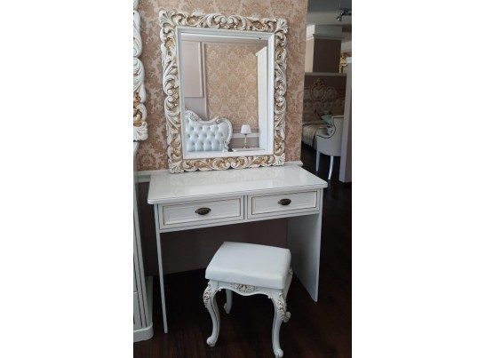 Пуфик Натали, белый глянец