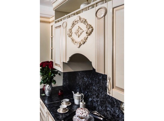 Модульная кухня Верона угловая, крем глянец