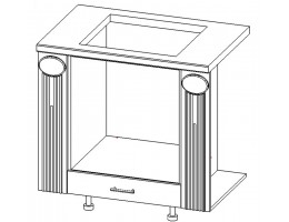 Секция напольная центральная со столешницей под духовой шкаф Верона (900)