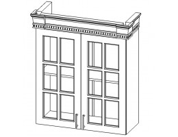 Секция навесная 2-створчатая с полкой Верона