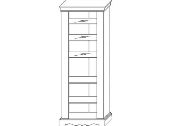Амелия, Шкаф с витриной 1Д (левая и правая)