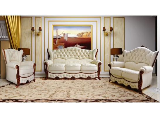 Диван трехместный "ПРАГА" (нат. кожа)