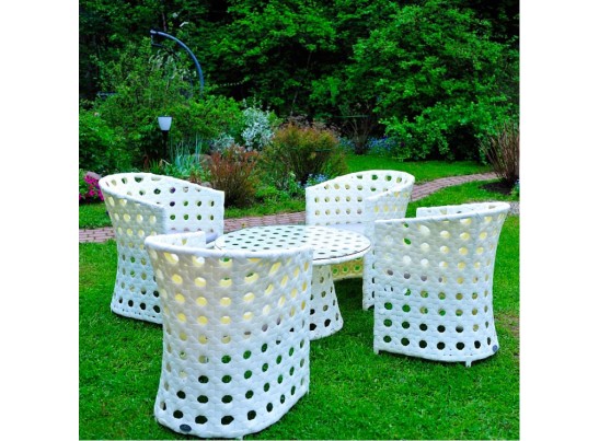 Обеденная группа на 4 персоны KM-0009 (белый)