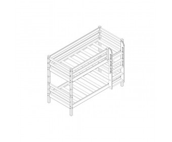 Низкая кровать Соня Вариант 11 (с прямой лестницей)