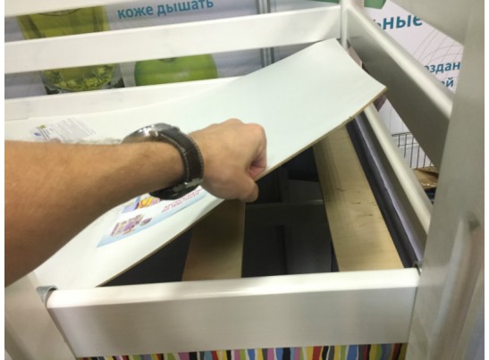 Кровать чердак Соня Вариант 6 (с наклонной лестницей)