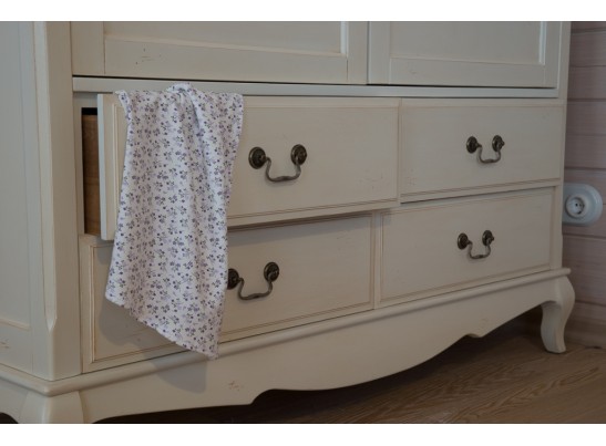 Платяной шкаф на ножках с 4 ящиками ST9327KR-2 (белая карамель)