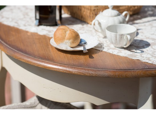 Круглый обеденный стол (малый) ST9352S (белая карамель)