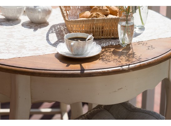 Круглый обеденный стол (малый) ST9352S (белая карамель)