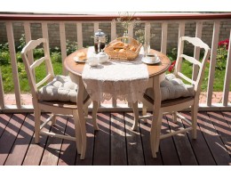 Круглый обеденный стол (малый) ST9352S (белая карамель)