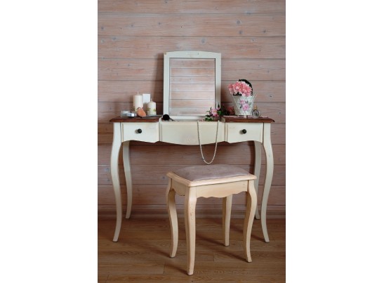 Табурет к макияжному столу ST9313 (белая карамель)