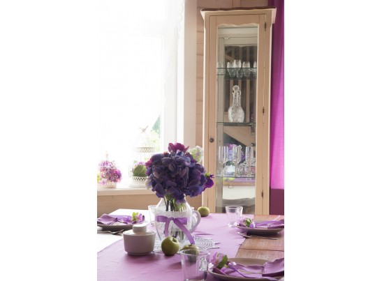 Витрина (высокая) ST9319R (белая карамель)