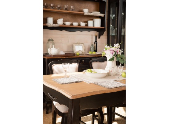 Обеденный стол (раскладной) ST9137NL (черный сапфир)