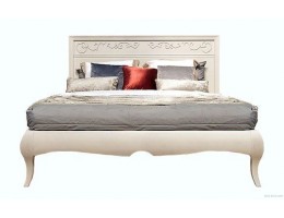 Кровать Соната с декором, белая эмаль+ТП ММ-283-02/14Б