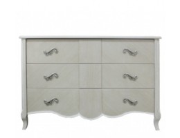 Комод Лаура с шестью ящиками из натурального дерева дуб ММ-267-04