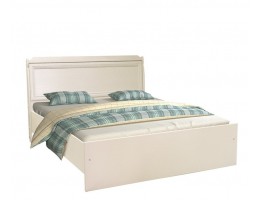 Кровать Нинель без каркаса из натурального дерева, цвет белая эмаль ММ-167-02/14Б