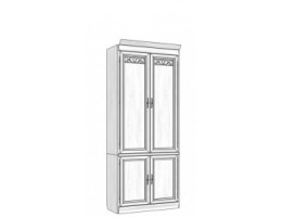 Шкаф книжный Оскар с деревянными дверцами ММ-218-320