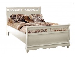 Кровать Оскар с высоким изножьем, белая эмаль с ТП ММ-216-02/12