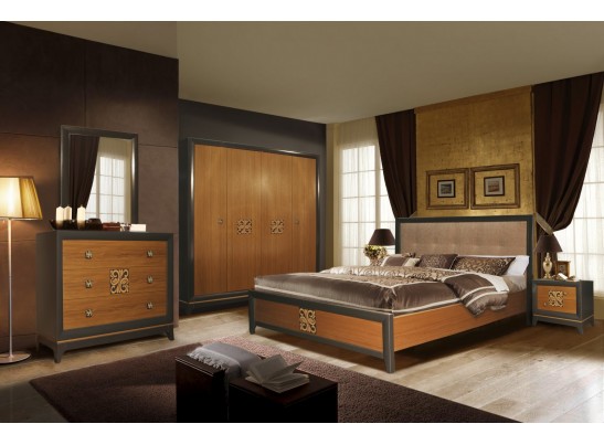 Кровать с декором Сабрина ММ-302-02/16Б