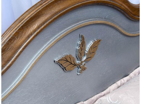 Кровать Трио, цвет коньяк+серебристая патина ММ-277-02/14Б