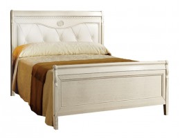 Кровать Лика с ножной спинкой, цвет белая эмаль ММ-137-02/12