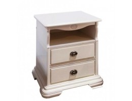 Тумба прикроватная Лика с двумя ящиками и полкой из массива дуба ММ-137-03