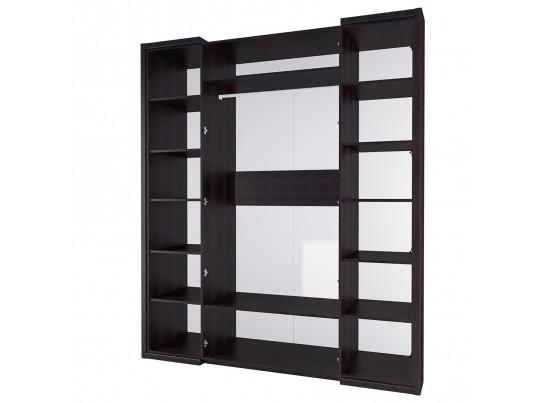 Шкаф четырехдверный Барселона МН-115-04-220, дуб ниагара/белый глянец