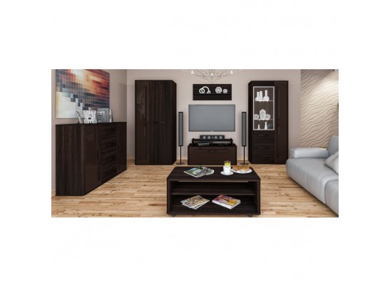 Шкаф-витрина МН-127-02 (/1), орех шоколадный