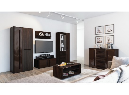 Шкаф-витрина МН-127-02 (/1), орех шоколадный