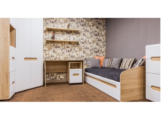 Кровать в детскую Леонардо МН-026-12, белый