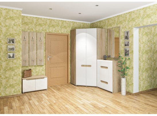 Шкаф угловой Леонардо МН-026-11, белый