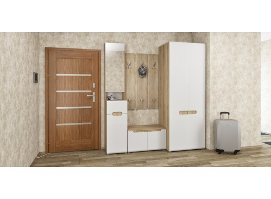 Шкаф в прихожую Леонардо МН-026-36, белый