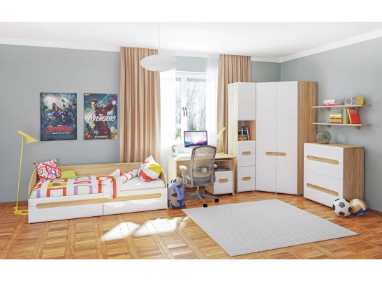 Шкаф комбинированный Леонардо МН-026-20, белый