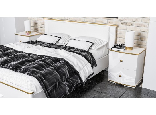 Спальный гарнитур Либерти МН-313, белый глянец