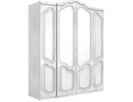 Шкаф четырехдверный Орхидея СП-002-14Д2, белый полуглянец