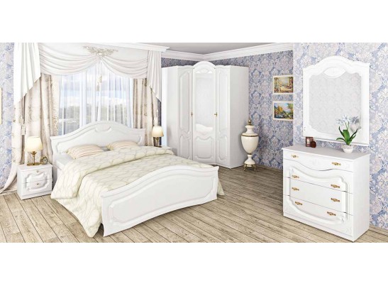 Тумба прикроватная Орхидея СП-002-16Д2, белый полуглянец