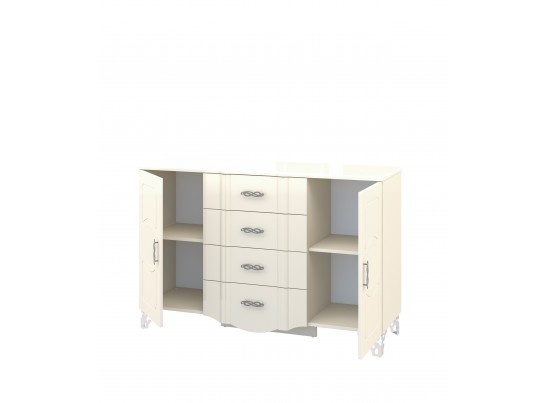 Тумба с ящиками София МН-025-19, крем глянец