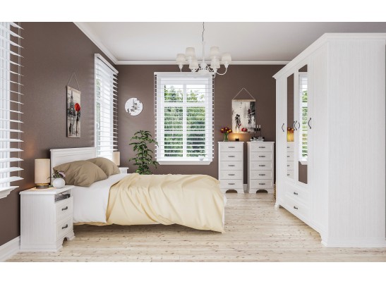 Шкаф четырехстворчатый Юнона МН-132-04, белый