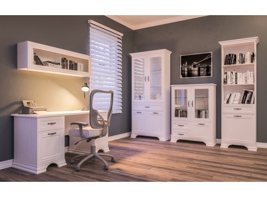 Шкаф-витрина двухстворчатый Юнона МН-132-14, белый