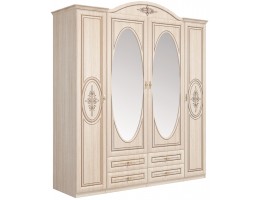 Шкаф четырехдверный Василиса СП-001-04П, дуб белёный