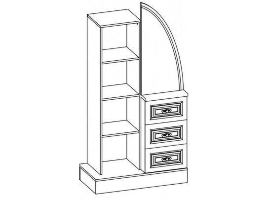 Шкаф комбинированный Василиса СП-001-10П, дуб белёный