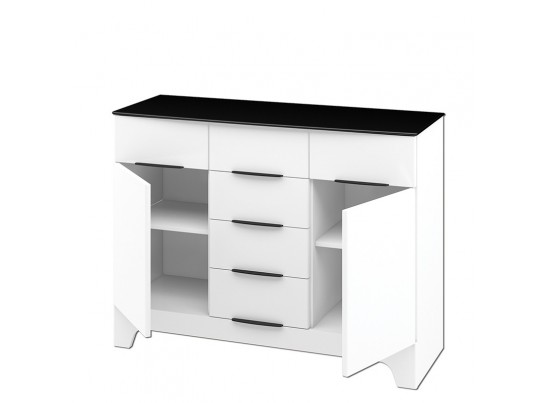Тумба-комод Верона МН-128-04, белый глянец