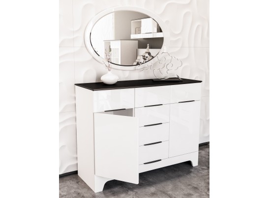 Тумба-комод Верона МН-128-04, белый глянец