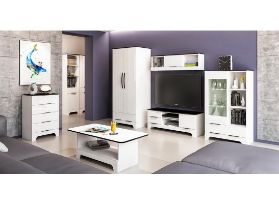 Журнальный стол Верона МН-128-05, белый глянец