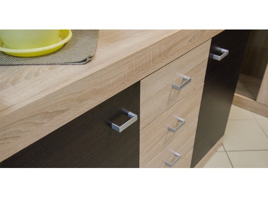 Тумба-комод Веста МН-130-04, дуб сонома/дуб ниагара