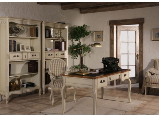 Стол письменный DF832 H03+S2-1, топ шато/белый