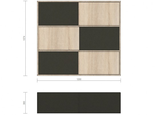 Стеллаж низкий iWork 04