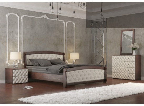 Кровать с мягким изголовьем МАГНАТ