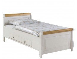 Кровать односпальная Мальта с ящиком - 100х200  (массив) 